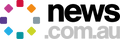 Logo of news.com.au featuring a circular arrangement of colorful squares on the left and the text news.com.au in bold black and gray letters on the right.