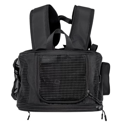 The Pawbella Panorama XL Bubble Pet Carrier Backpack (10kg max) features mesh panels for ventilation, padded shoulder straps, a top handle, and zippered side pockets—ideal for traveling in Australia with your furry companion.